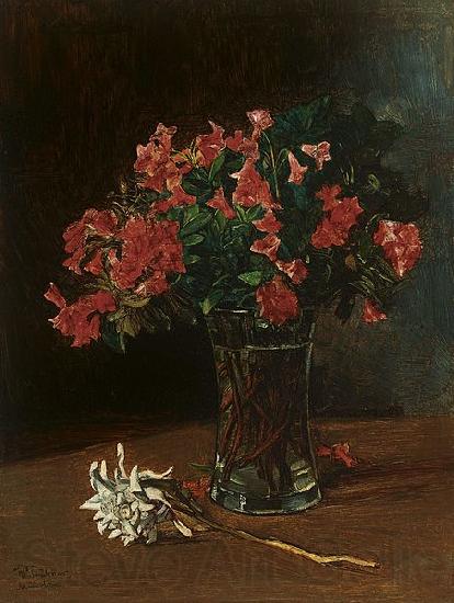 Wilhelm Trubner Flower Vase Spain oil painting art